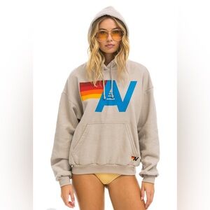 Aviator Nation Logo Pullover Relaxed Hoodie |S|